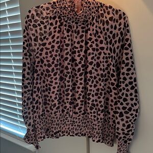 Chic Animal Print Blouse